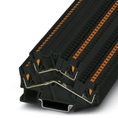 Phoenix Contact Multi-Level - Desk Design Terminal Block; PTTBS 2.5 BK ; 20A; 300V; 2-Level; #24 - #12; Push-In Connection; Black